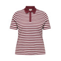 ONLY CARMAKOMA Velia S/S Polo - Ruby Wine / Cloud Dancer
