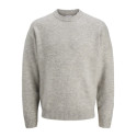 JACK & JONES Soho Ollie Strik Sweater - Light Grey Melange