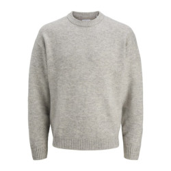 JACK & JONES Soho Ollie Strik Sweater - Light Grey Melange