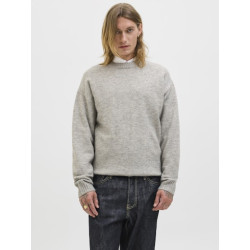 JACK & JONES Soho Ollie Strik Sweater - Light Grey Melange