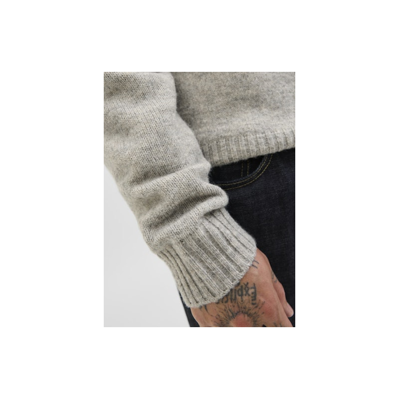 JACK & JONES Soho Ollie Strik Sweater - Light Grey Melange