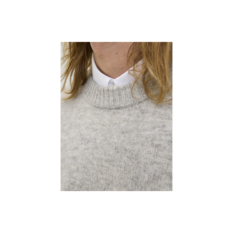 JACK & JONES Soho Ollie Strik Sweater - Light Grey Melange