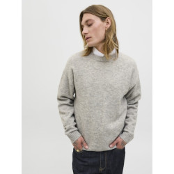 JACK & JONES Soho Ollie Strik Sweater - Light Grey Melange