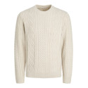 JACK & JONES JUNIOR Sean Kabelstrik Pullover - Silver Lining