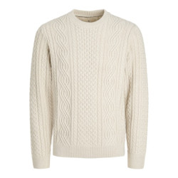 JACK & JONES JUNIOR Sean Kabelstrik Pullover - Silver Lining