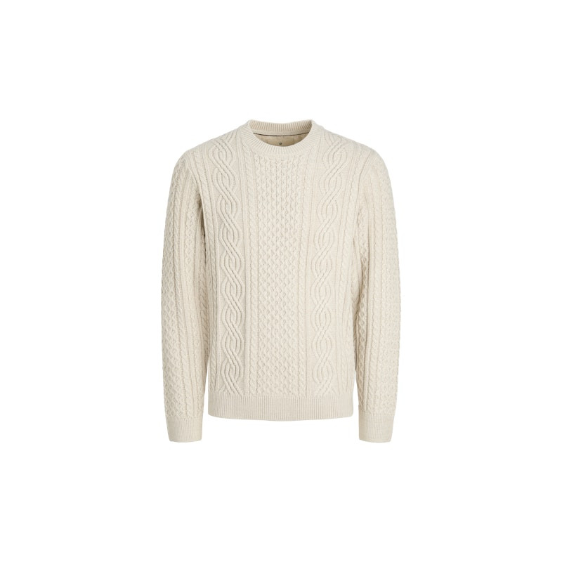 JACK & JONES JUNIOR Sean Kabelstrik Pullover - Silver Lining