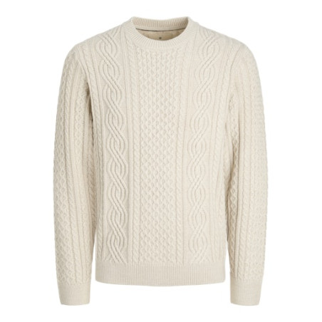 JACK & JONES JUNIOR Sean Kabelstrik Pullover - Silver Lining