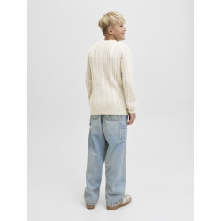 JACK & JONES JUNIOR Sean Kabelstrik Pullover - Silver Lining