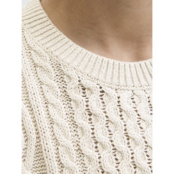 JACK & JONES JUNIOR Sean Kabelstrik Pullover - Silver Lining