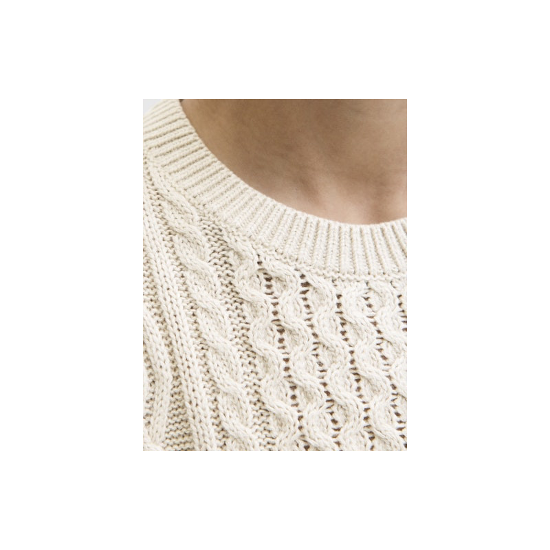 JACK & JONES JUNIOR Sean Kabelstrik Pullover - Silver Lining