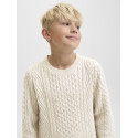 JACK & JONES JUNIOR Sean Kabelstrik Pullover - Silver Lining
