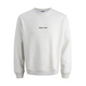 JACK & JONES Norrebro Broderet Sweatshirt - White Melange