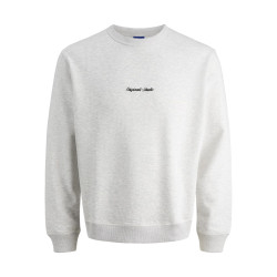 JACK & JONES Norrebro Broderet Sweatshirt - White Melange