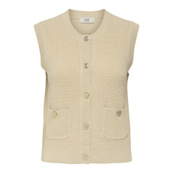 JDY Stella Strik Vest - Whitecap Gray