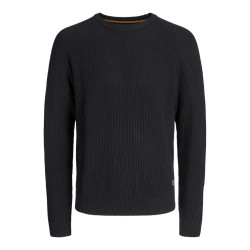 JACK & JONES Pannel Strik Sweater - Sort