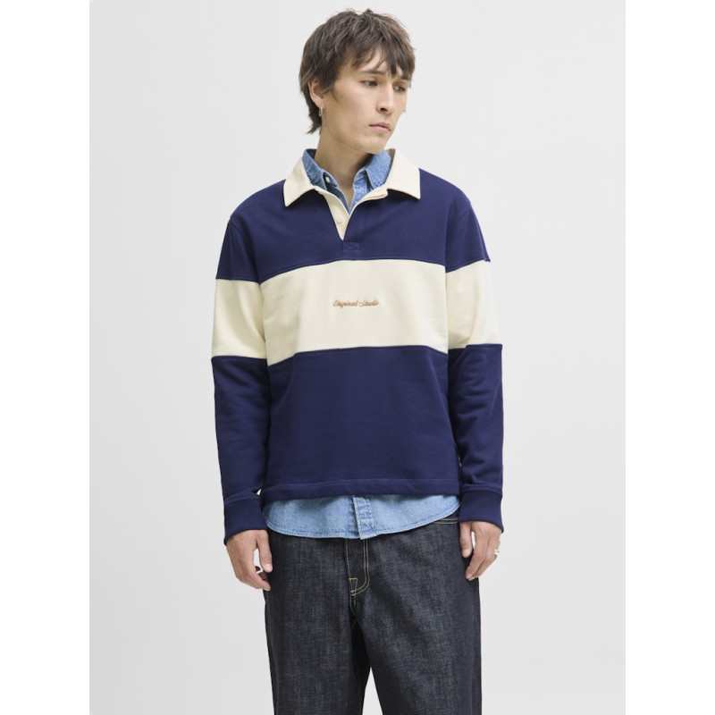 JACK & JONES Norrebro Blocking Polo - Ocean Cavern