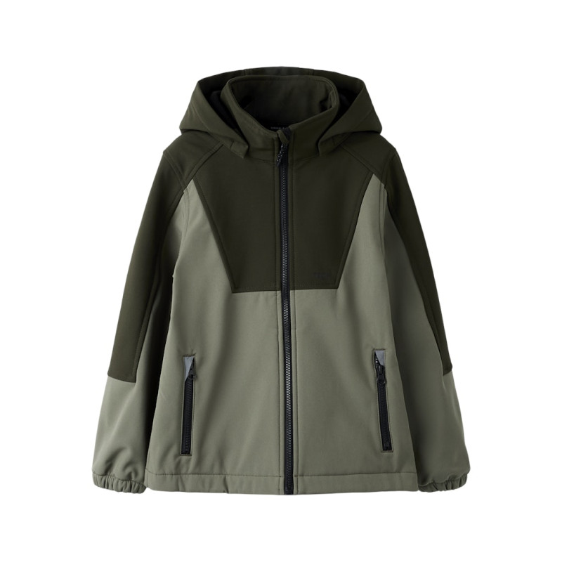 NAME IT KIDS Alfa08 Softshell Jakke - Dusty Olive