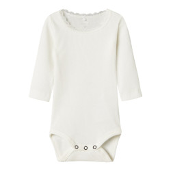 NAME IT Baby Kab L/S Bodystocking - Cloud Dancer