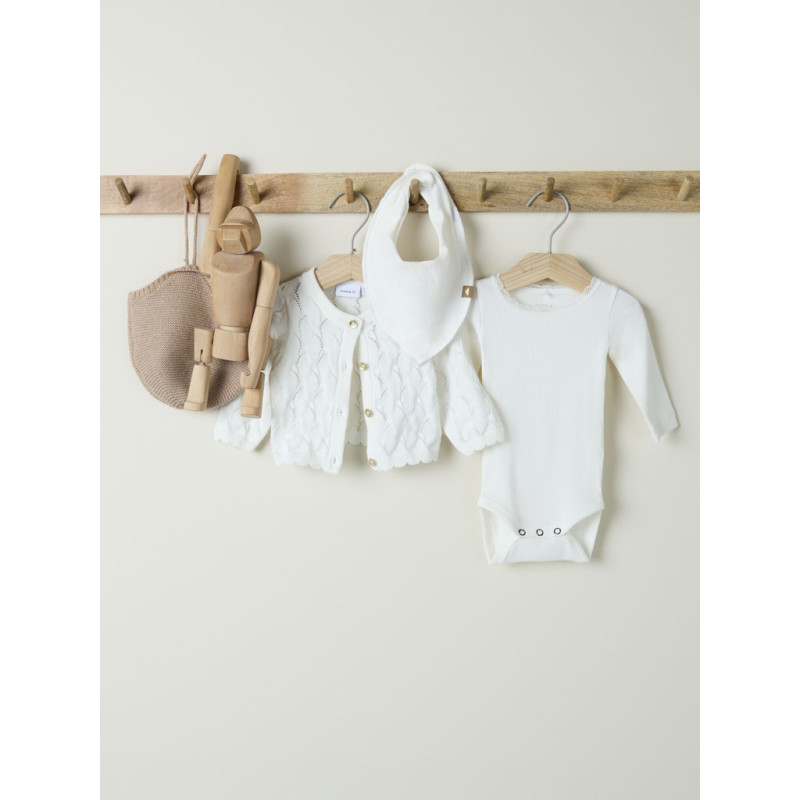 NAME IT Baby Kab L/S Bodystocking - Cloud Dancer