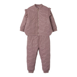 NAME IT MINI Moon Quiltet Glitter Sæt - Woodrose