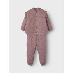 NAME IT MINI Moon Quiltet Glitter Sæt - Woodrose