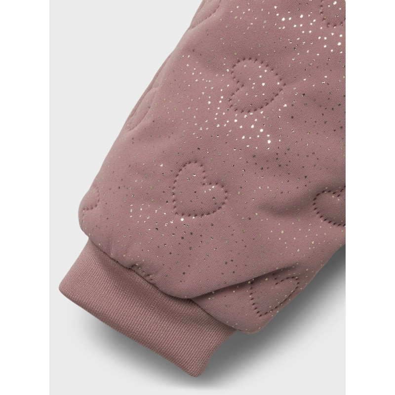 NAME IT MINI Moon Quiltet Glitter Sæt - Woodrose