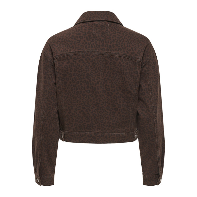 ONLY Anlie-Animal Jakke - Chicory Coffee / Black Leo