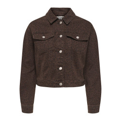 ONLY Anlie-Animal Jakke - Chicory Coffee / Black Leo