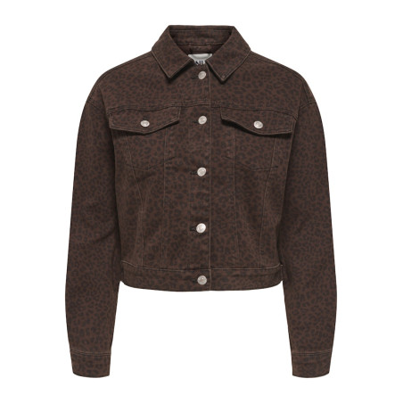 ONLY Anlie-Animal Jakke - Chicory Coffee / Black Leo