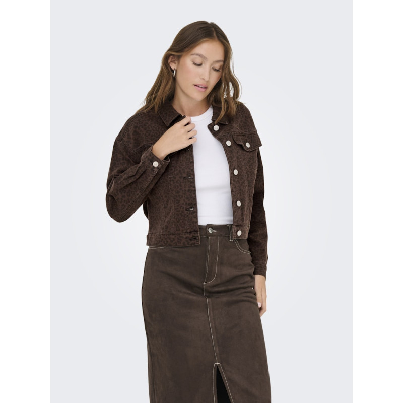 ONLY Anlie-Animal Jakke - Chicory Coffee / Black Leo