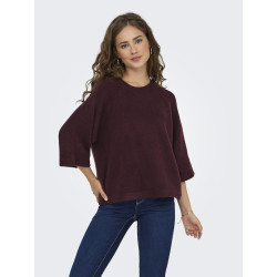 ONLY Simoni 3/4 Strik Pullover - Port Royale