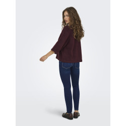 ONLY Simoni 3/4 Strik Pullover - Port Royale