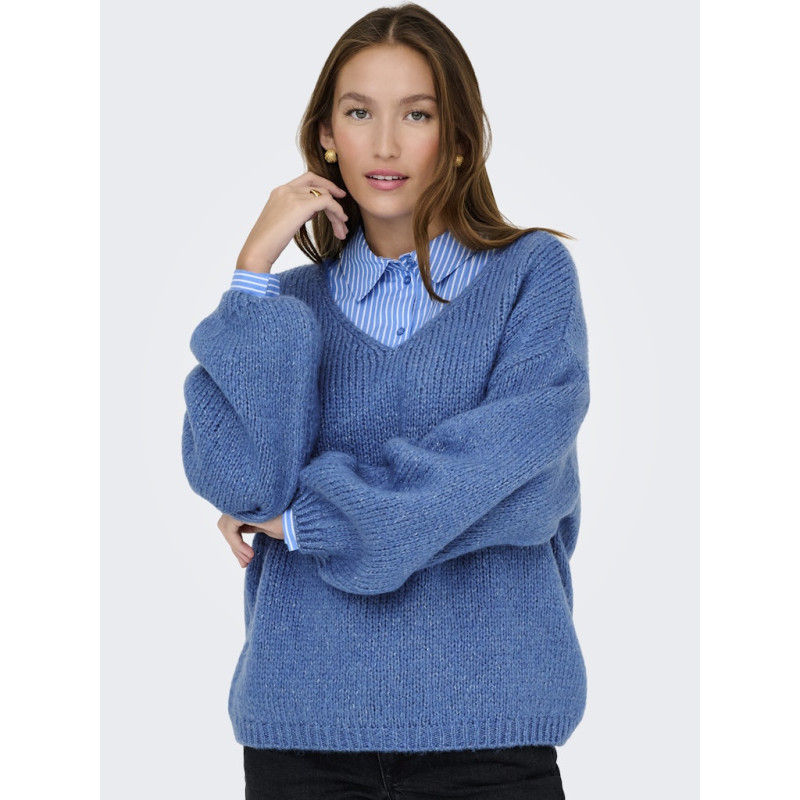JDY Dinea L/S Vendbar Strik Pullover - Ebb And Flow