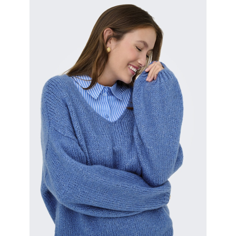 JDY Dinea L/S Vendbar Strik Pullover - Ebb And Flow