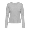 ONLY Bremen L/S Bluse - Light Grey Melange