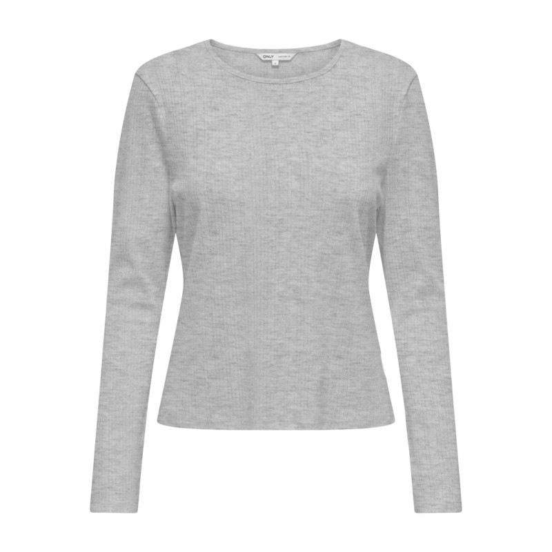 ONLY Bremen L/S Bluse - Light Grey Melange