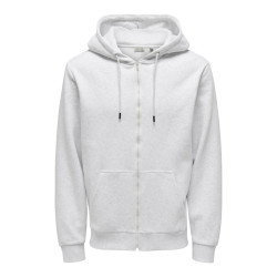 ONLY & SONS Ceres Hoodie - Super Light Grey Melange