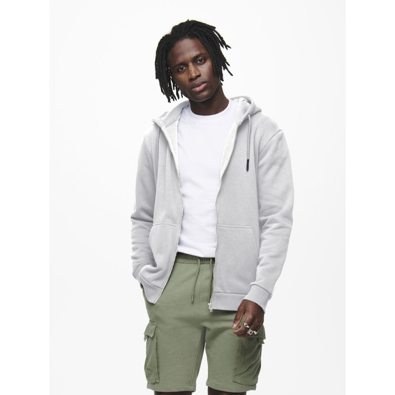 ONLY & SONS Ceres Hoodie - Super Light Grey Melange