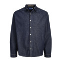 JACK & JONES Norrebro L/S Denim Skjorte - Dark Blue Denim