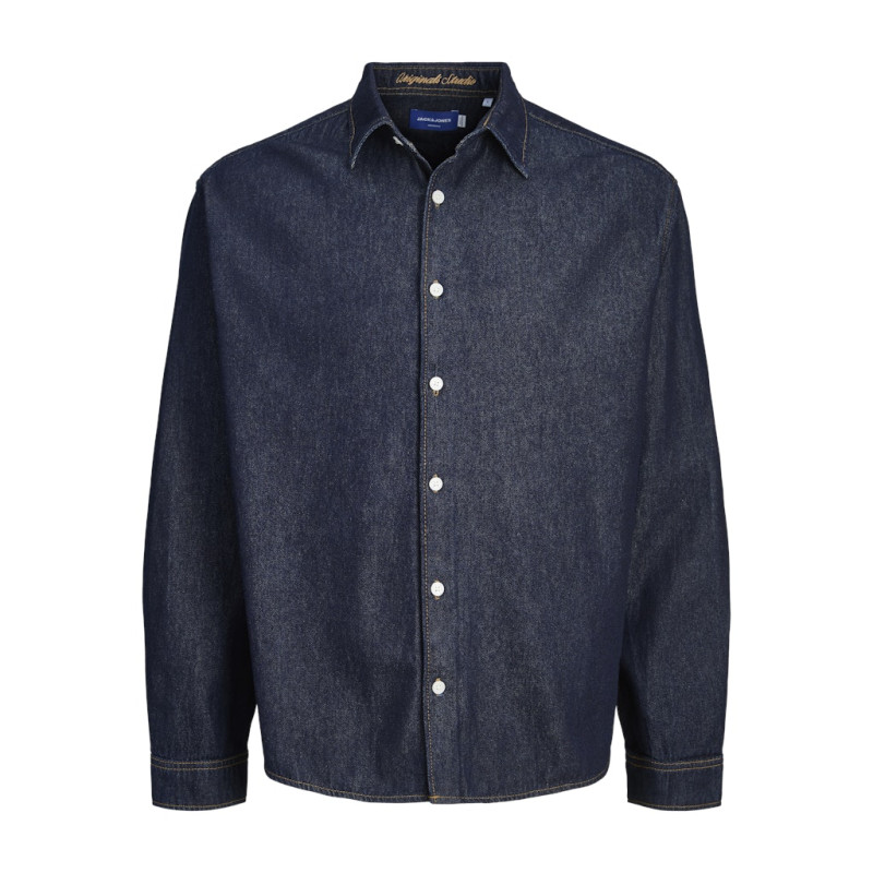 JACK & JONES Norrebro L/S Denim Skjorte - Dark Blue Denim