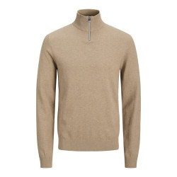 JJ REBEL Callum Strik Trøje - Crockery / Melange