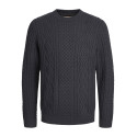 JACK & JONES JUNIOR Sean Kabelstrik Pullover - Dark Navy