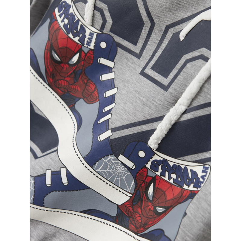 NAME IT MINI Adam Spiderman Sweatshirt - Grey Melange