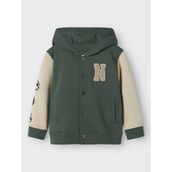 NAME IT MINI Nyree L/S Sweat Cardigan - Garden Topiary