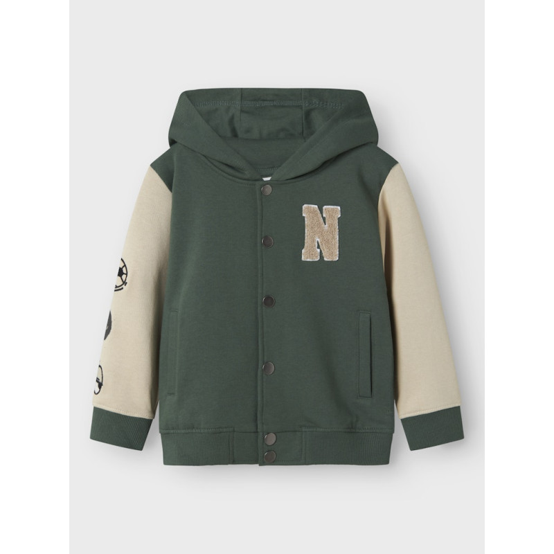 NAME IT MINI Nyree L/S Sweat Cardigan - Garden Topiary