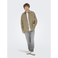 ONLY & SONS Waleed Corduroy Overskjorte - Chinchilla