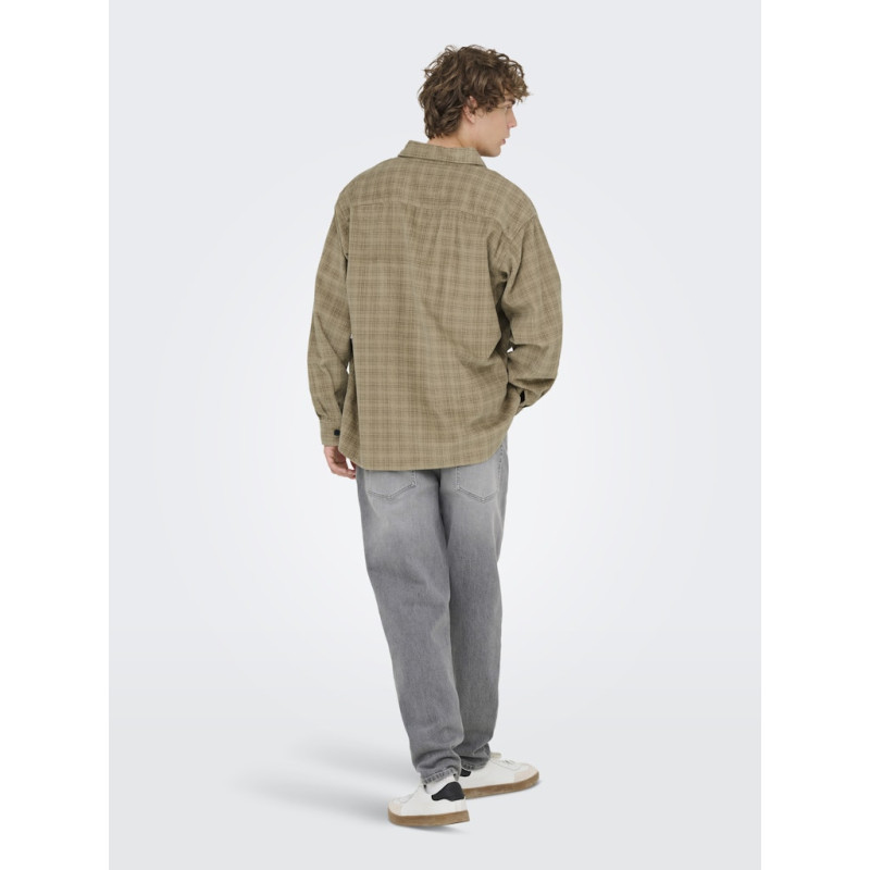 ONLY & SONS Waleed Corduroy Overskjorte - Chinchilla