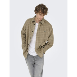 ONLY & SONS Waleed Corduroy Overskjorte - Chinchilla