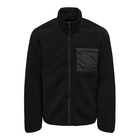 ONLY & SONS Dallas Sherpa Jakke - Sort