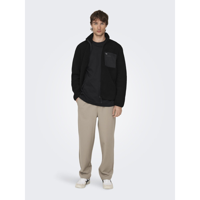 ONLY & SONS Dallas Sherpa Jakke - Sort